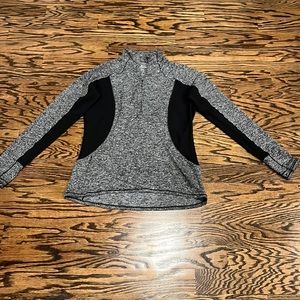 Athleta Running Wild Gray Half Zip Pullover Jacket Fitted Women's Size M